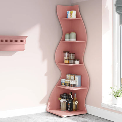 Bibliothèque Jules — design contemporain, rangement intégré, 5 niveaux, meuble d'angle