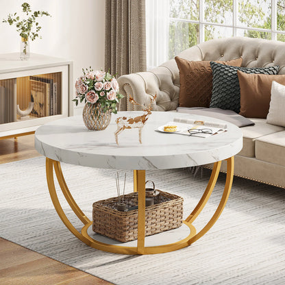 Table basse Isabelle — bois, style industriel, rangement intégré, 2 niveaux