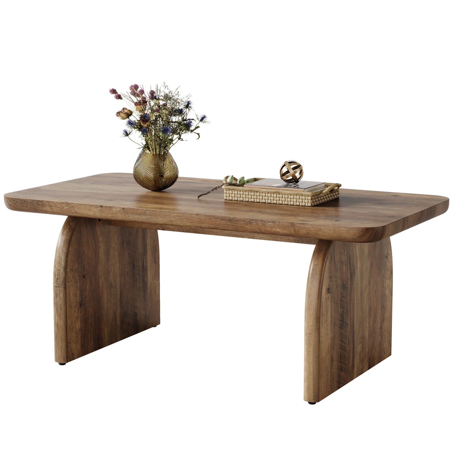 Table basse Adrien — bois, style rustique, rectangulaire
