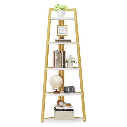 Bibliothèque Fabrice — bois, rangement intégré, meuble d'angle, étagères ouvertes