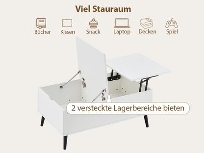 Lift Top Coffee Table with Storage, Wooden Sofa Side Tea Table for Living Room, Storage Cabinet with Hidden Compartments