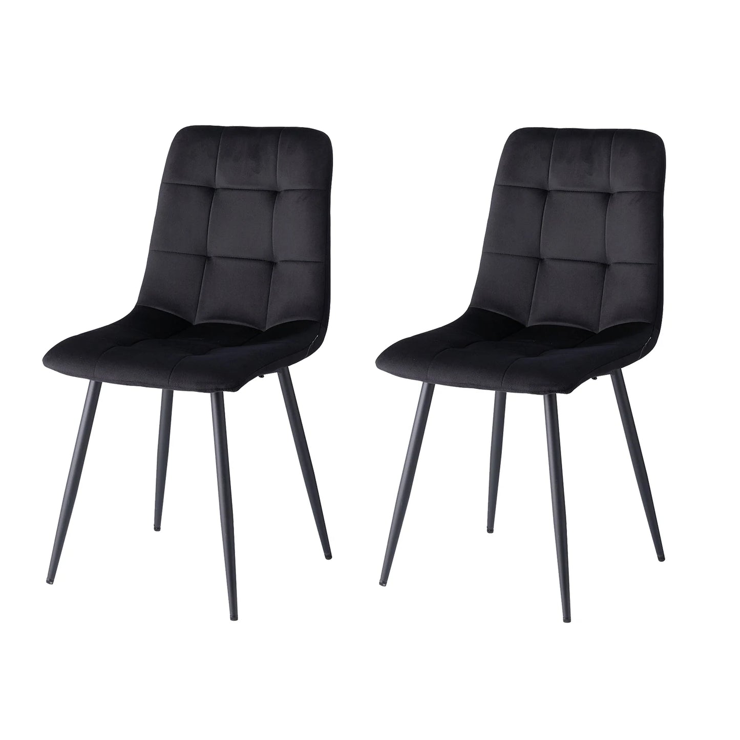 Chaise Tristan — velours, métal, lot de 6
