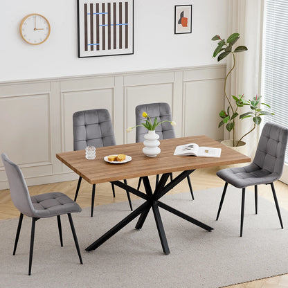 Table de salle à manger Madeleine — métal, design contemporain, rectangulaire
