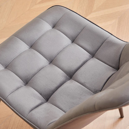 Chaise Florence — velours, métal, design contemporain, lot de 6
