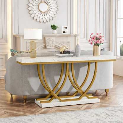 Console Maxime — finition dorée, design contemporain