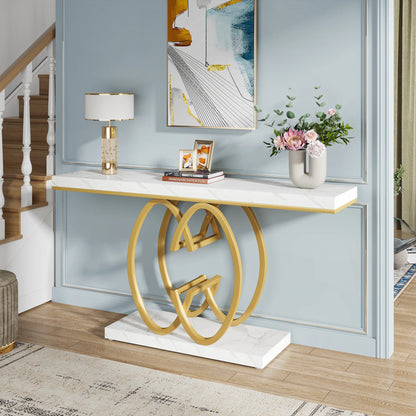 Console Maxime — finition dorée, design contemporain