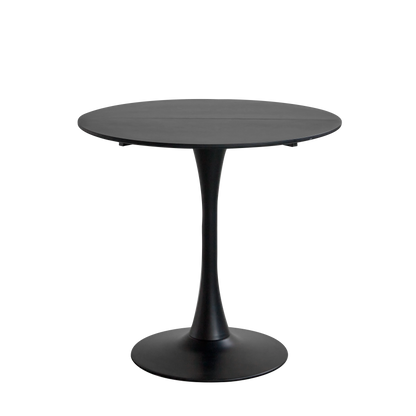 Table de salle à manger Odette — finition noir, design contemporain, ronde