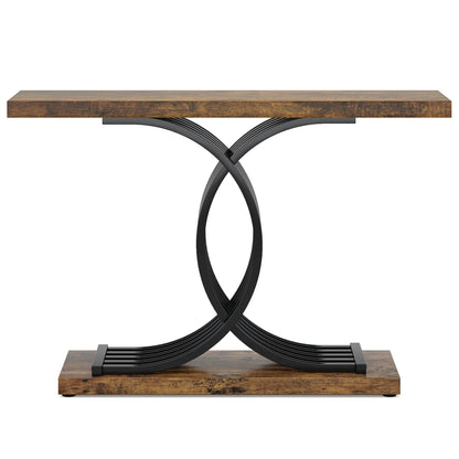 Console Axel — finition dorée, bois, marbre, métal