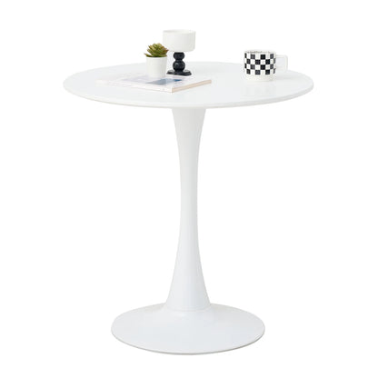 Table de salle à manger Claude — finition blanche, design contemporain, ronde