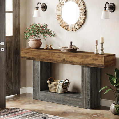 Console Laetitia — bois, 2 niveaux