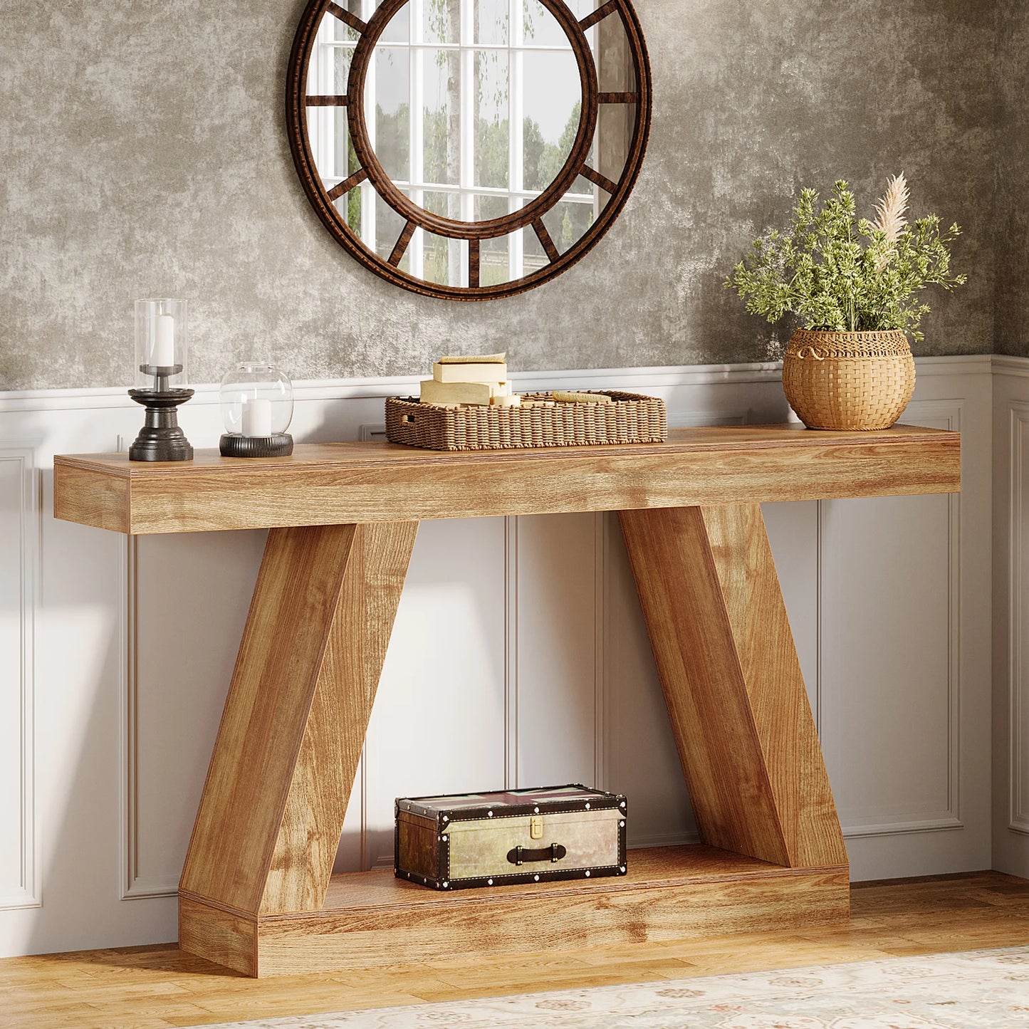 Console Karine — style industriel, rangement intégré