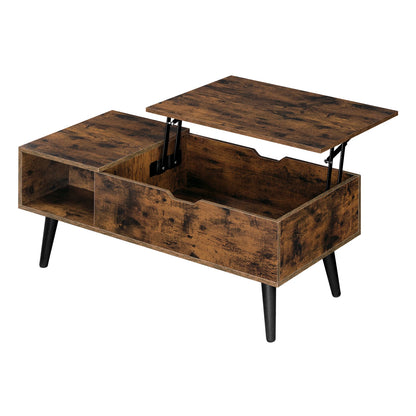 WOLTU Height-Adjustable Coffee Table Living Room Coffee Table with Hidden Storage Lifting Board Folding Table for Side and Sofa