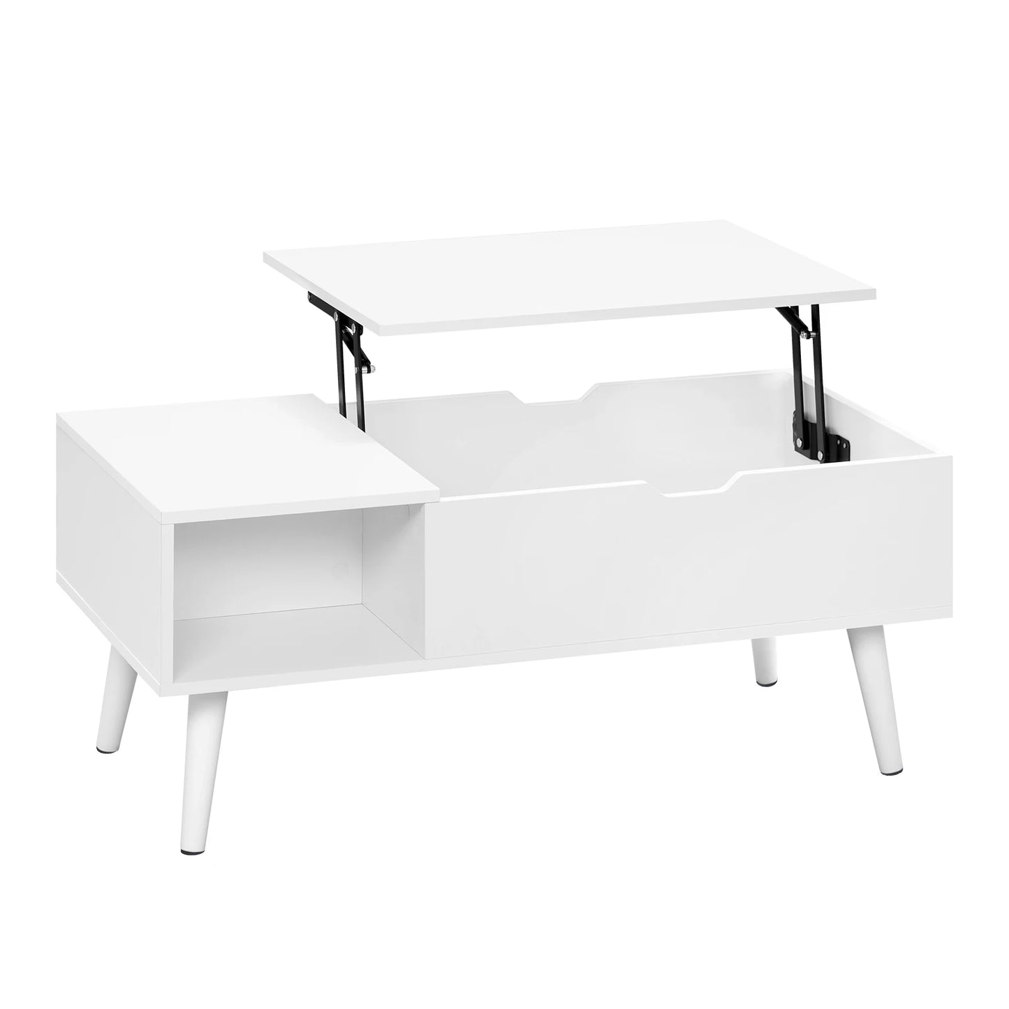 WOLTU Height-Adjustable Coffee Table Living Room Coffee Table with Hidden Storage Lifting Board Folding Table for Side and Sofa