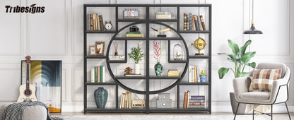 Bibliothèque Muriel — style industriel, rangement intégré, 5 niveaux, étagères ouvertes