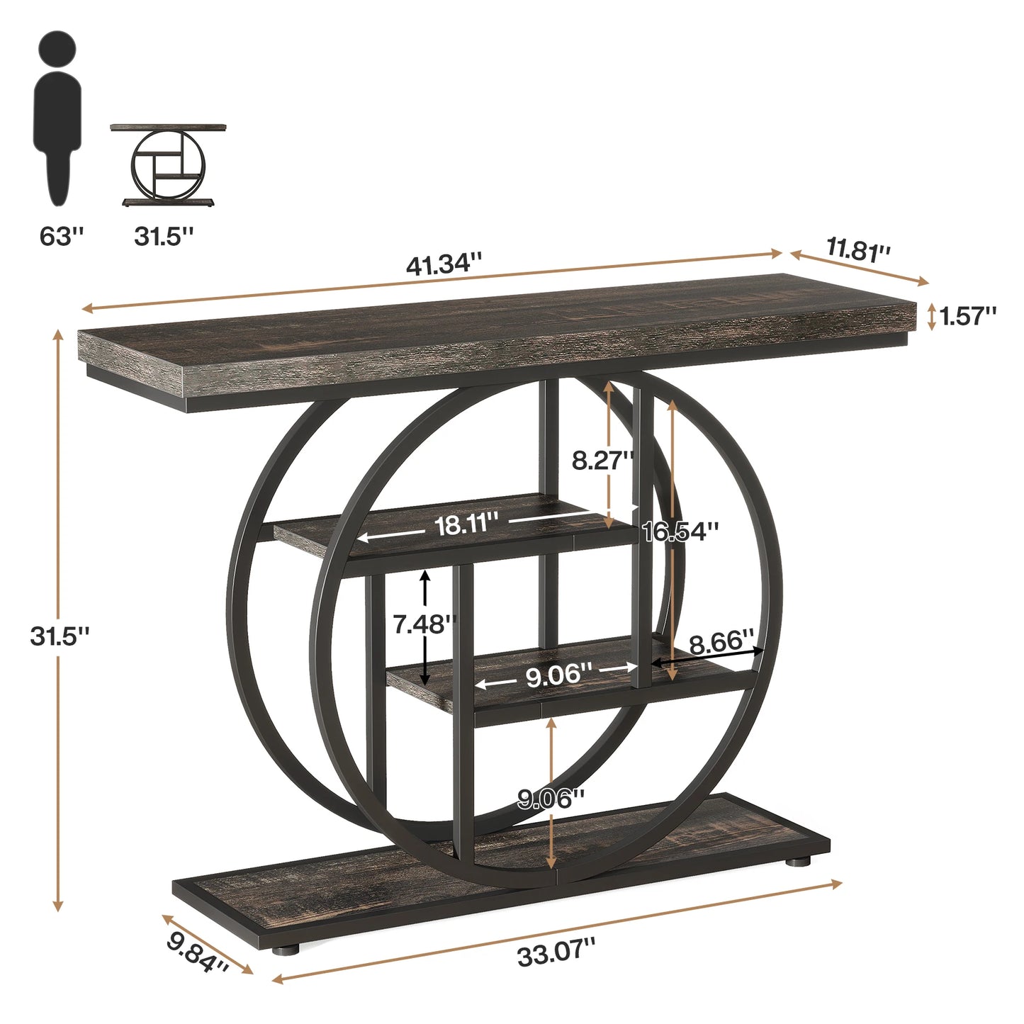 Console Robert — style industriel, 4 niveaux
