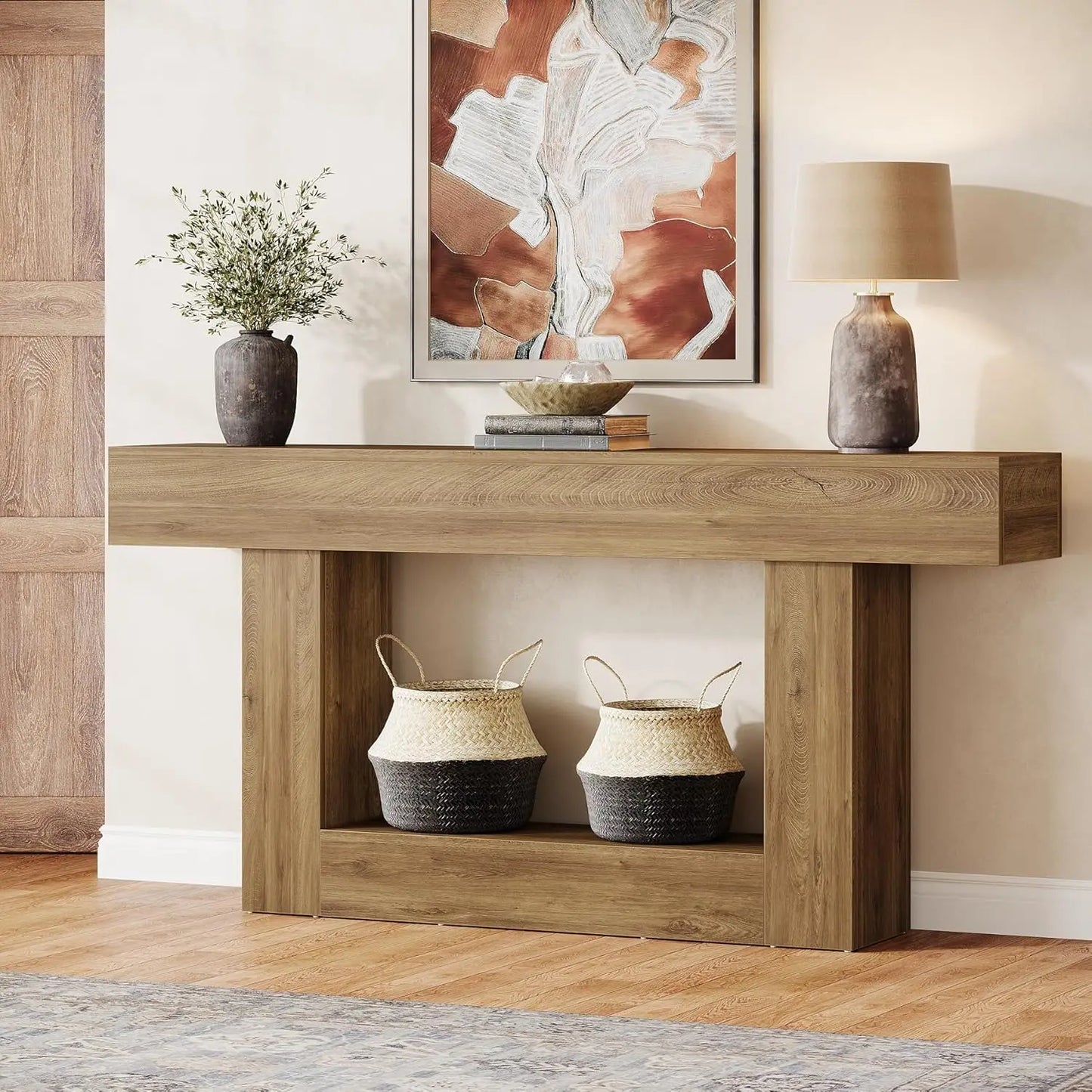 Console Laetitia — bois, 2 niveaux
