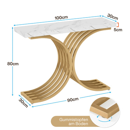 Console Maxime — finition dorée, design contemporain