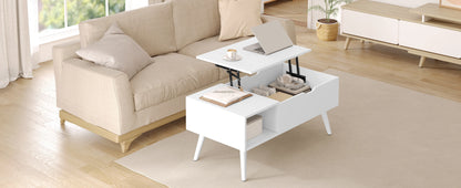 WOLTU Height-Adjustable Coffee Table Living Room Table with Hidden Storage Lifting Board Folding Table for Side Sofa Decor Home