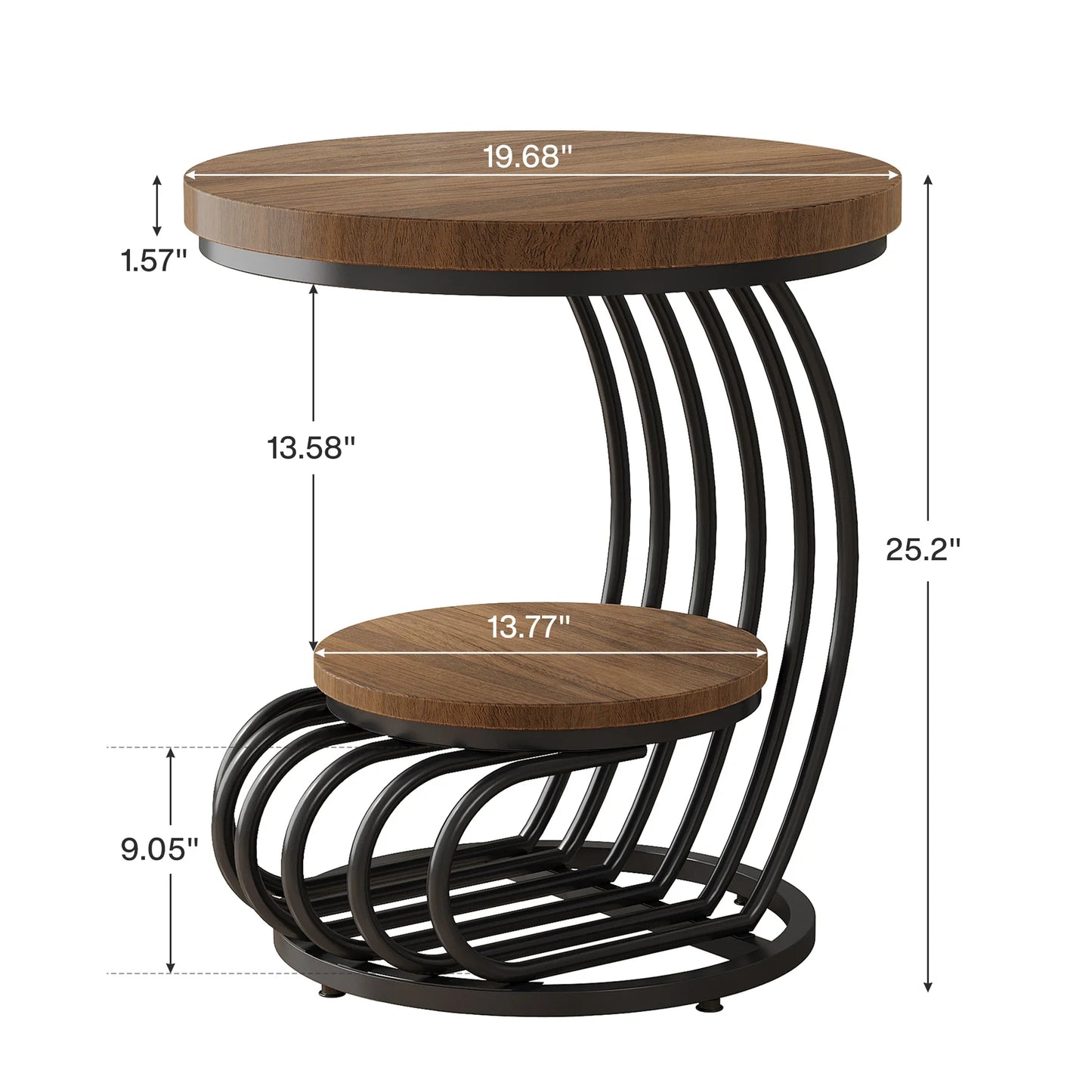 Table d'appoint Pénélope — finition dorée, marbre, design contemporain, rangement intégré