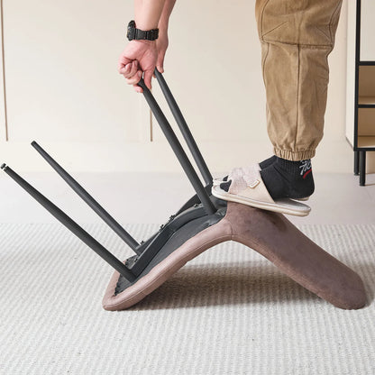 Chaise Armand — velours, métal, style rétro