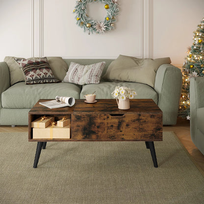 WOLTU Height-Adjustable Coffee Table Living Room Table with Hidden Storage Lifting Board Folding Table for Side Sofa Decor Home