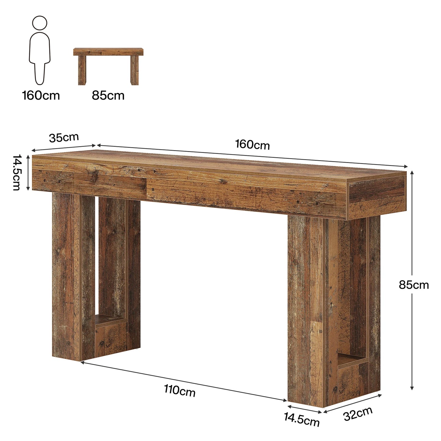 Console Benoît — bois, métal