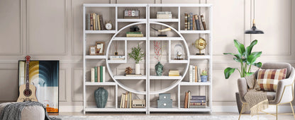 Bibliothèque Nathan — style industriel, rangement intégré, 5 niveaux, étagères ouvertes