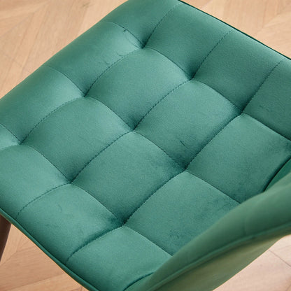 Chaise Florence — velours, métal, design contemporain, lot de 6
