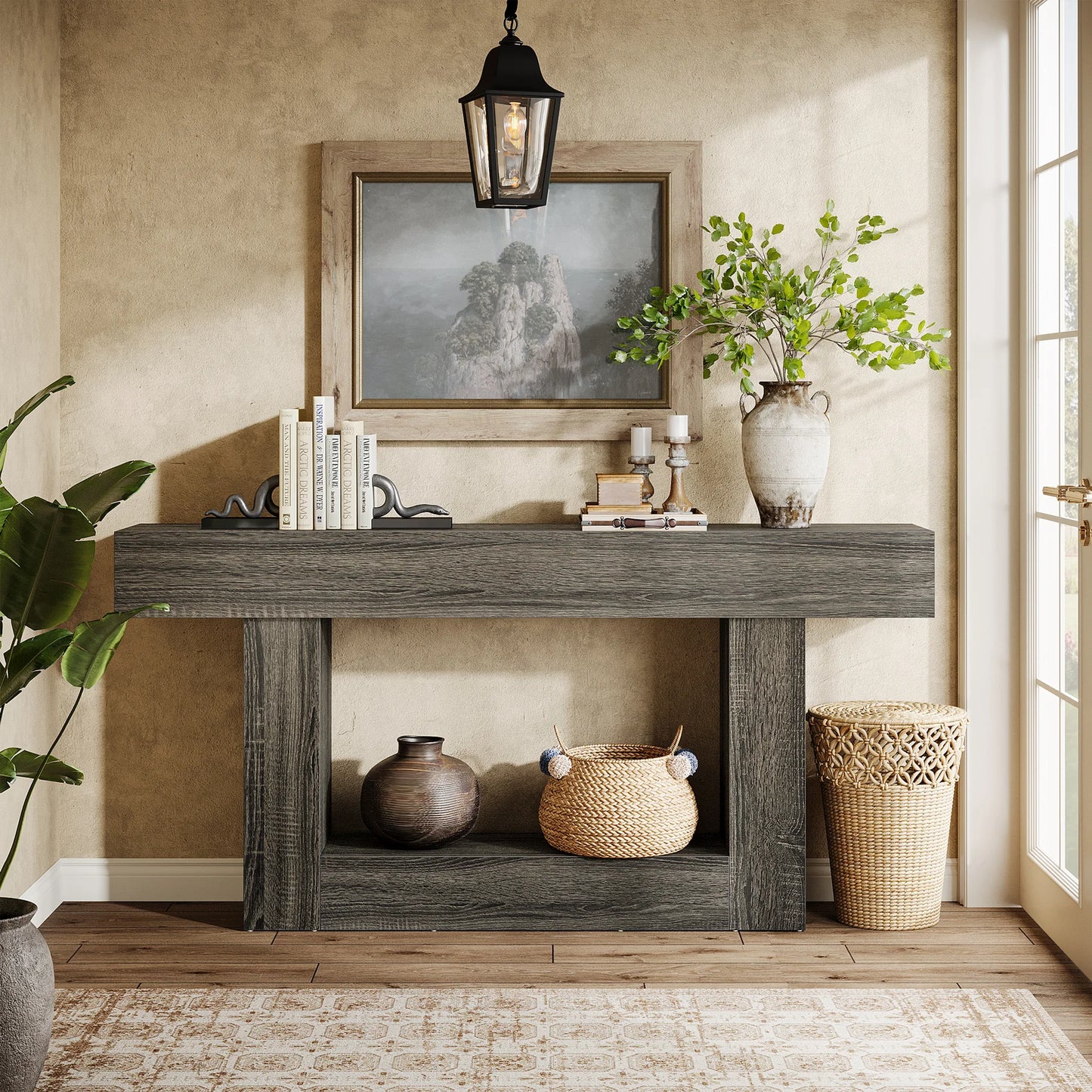 Console Laetitia — bois, 2 niveaux
