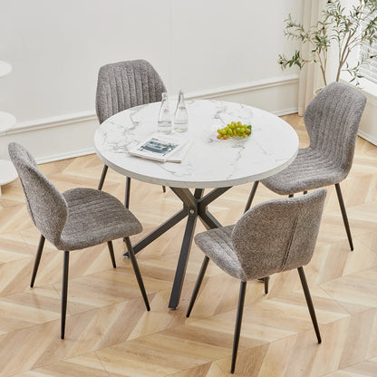 Bureau Odile — bois massif, style nordique, ronde