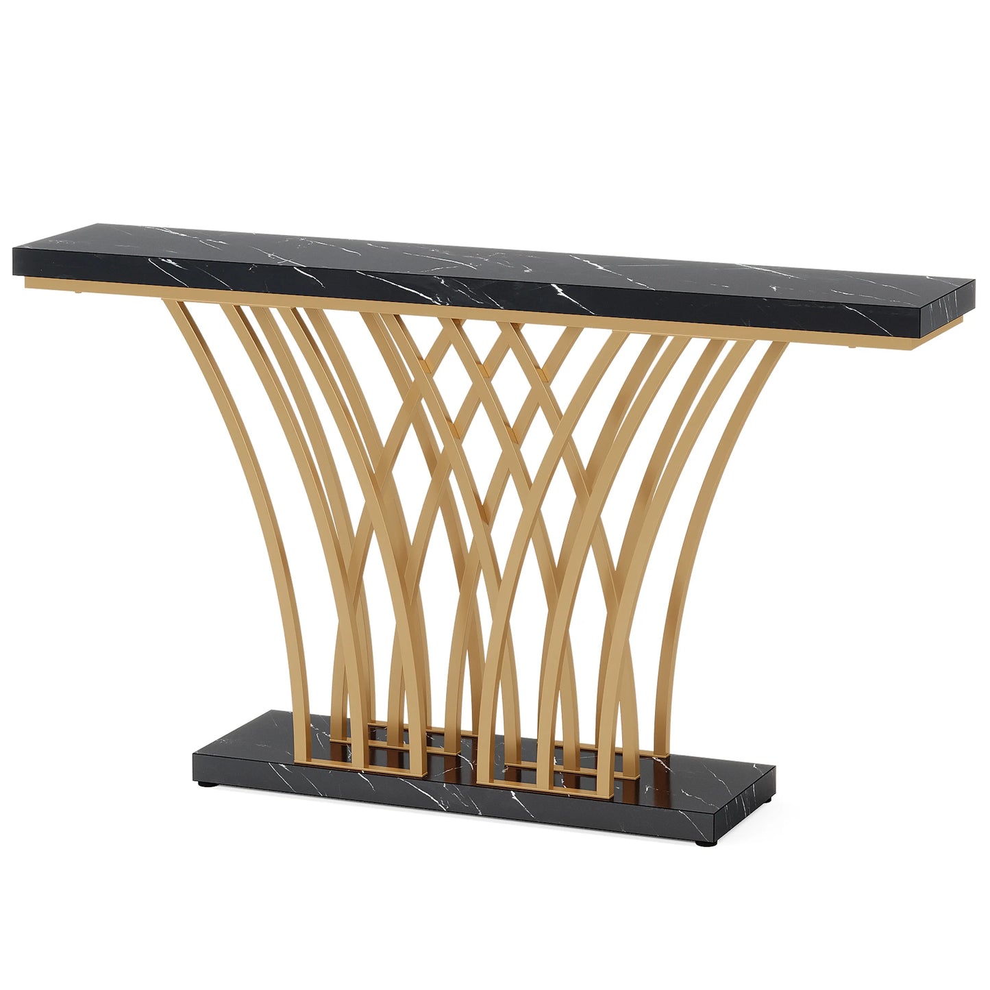 Console Priscille — finition dorée, métal, design contemporain