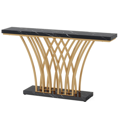 Console Priscille — finition dorée, métal, design contemporain