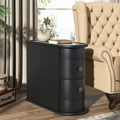 Table d'appoint Manon — bois massif, ronde