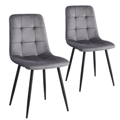 Chaise Tristan — velours, métal, lot de 6