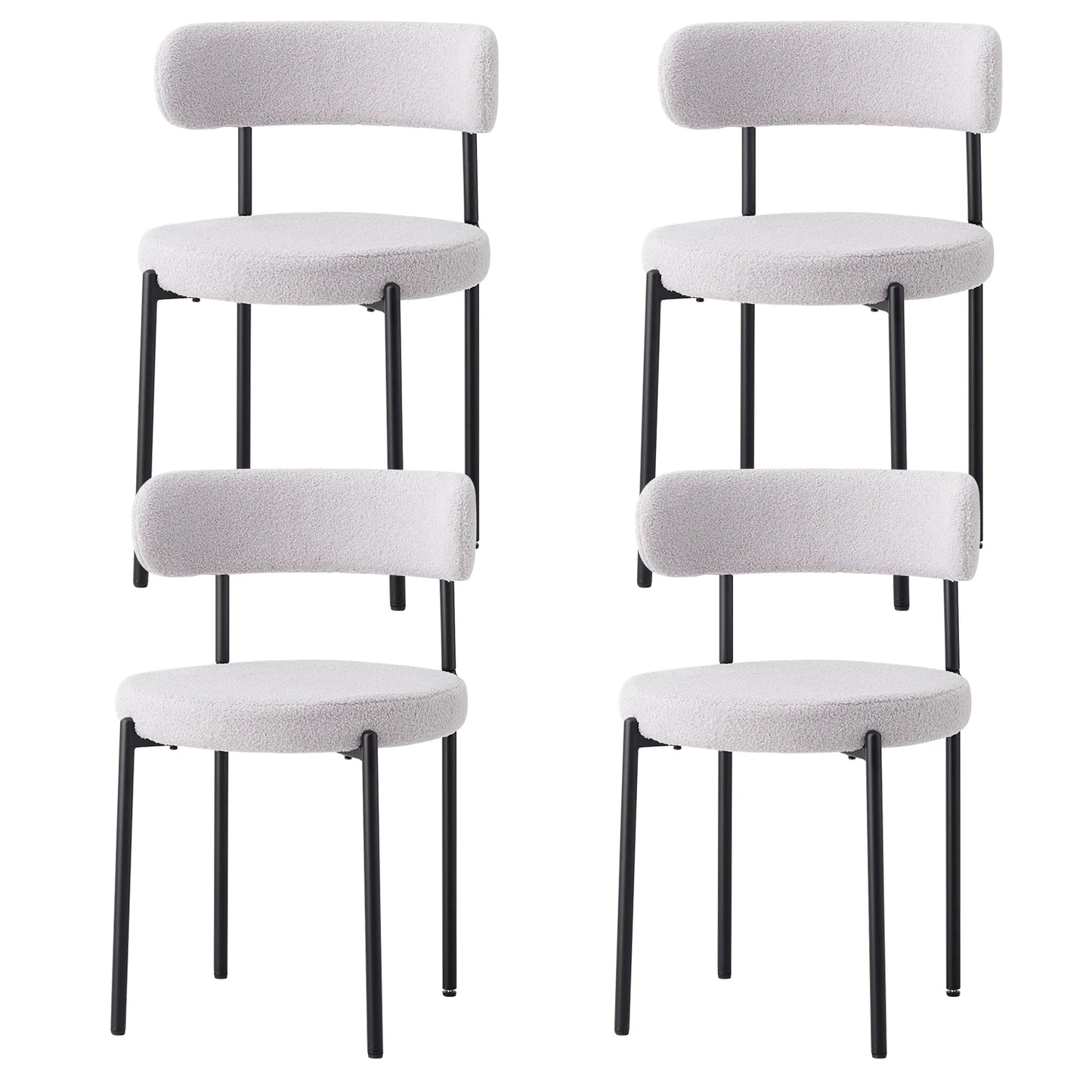 Chaise Sacha — velours, lot de 6