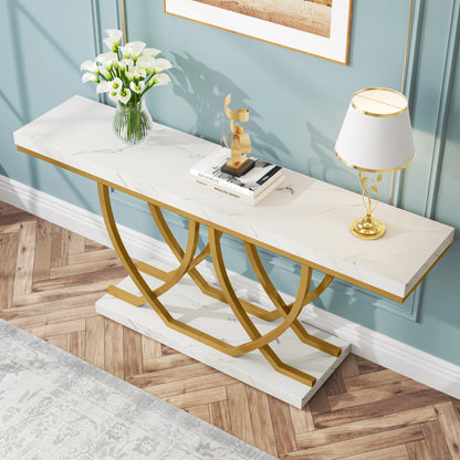 Console Maxime — finition dorée, design contemporain