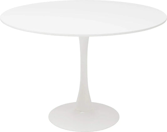 Table de salle à manger Arthur — finition blanche, design contemporain, ronde