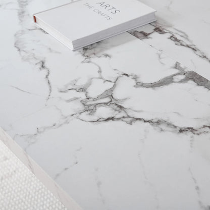 Table de salle à manger Thérèse — marbre, rectangulaire