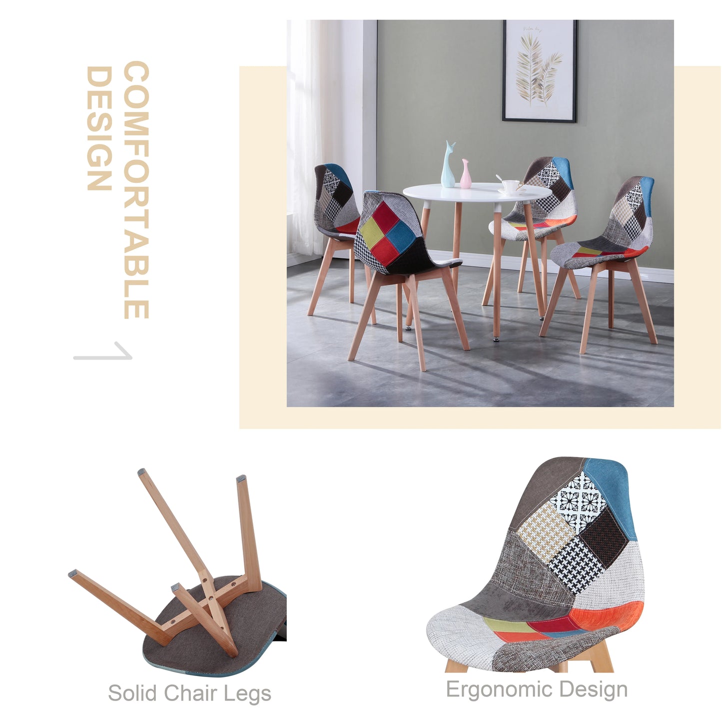 Chaise Claire — style nordique, ronde
