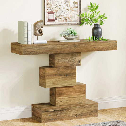 Console Jeanne — bois, métal, style industriel