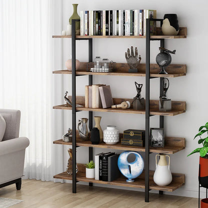 Bibliothèque Ambroise — métal, style industriel, rangement intégré, 5 niveaux