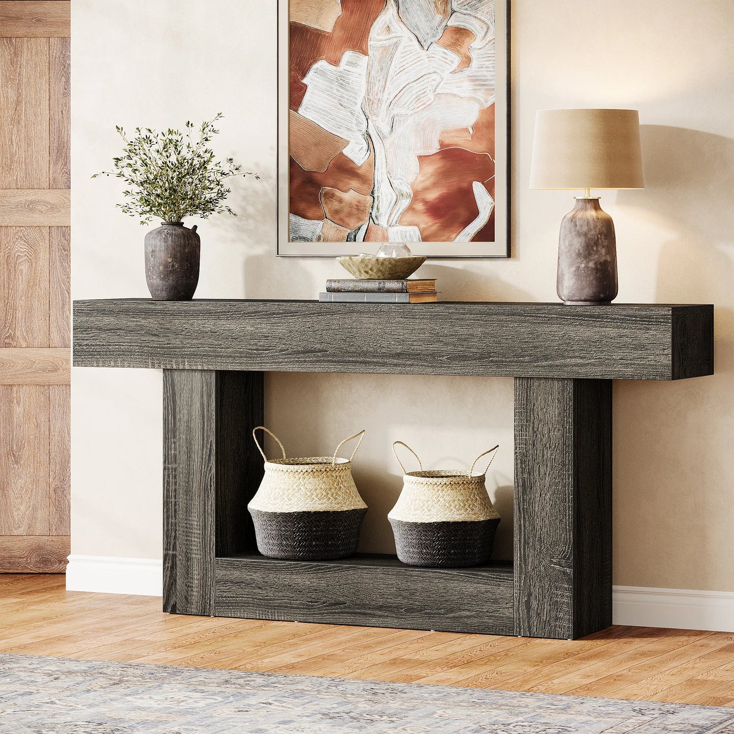 Console Laetitia — bois, 2 niveaux