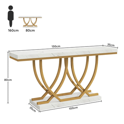 Console Maxime — finition dorée, design contemporain