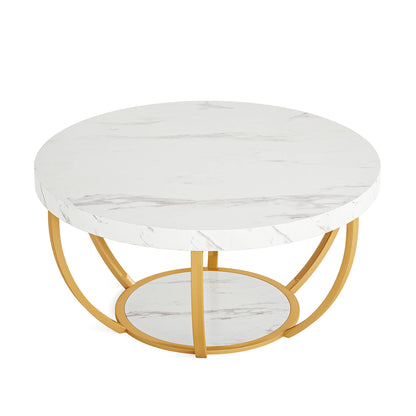 Table basse Marc — bois, style industriel, rangement intégré, 2 niveaux