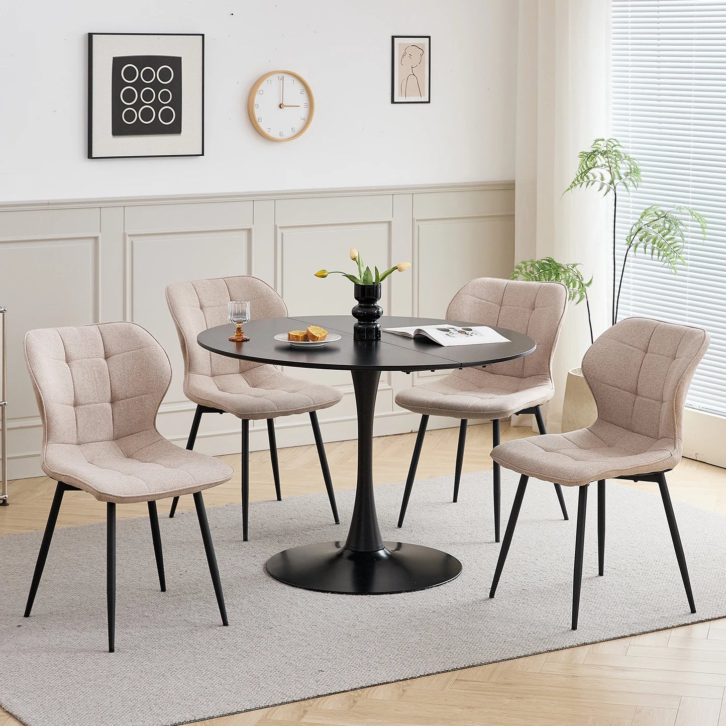 Chaise Cyril — finition noir, métal, design contemporain