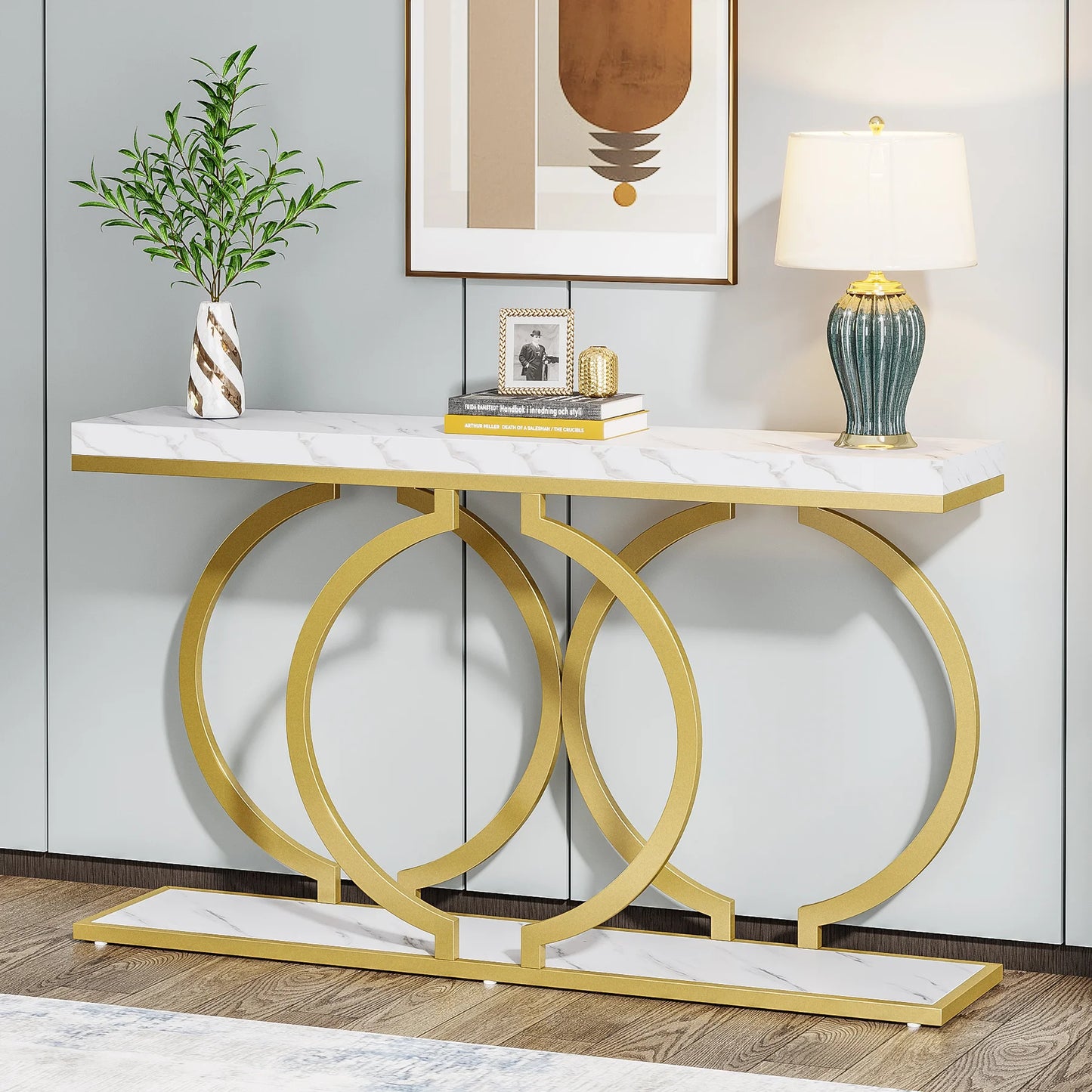 Console Maxime — finition dorée, design contemporain