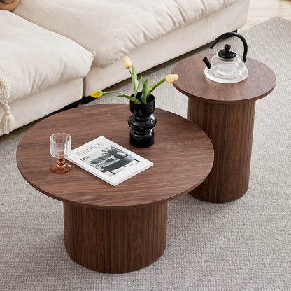 Table basse Prosper — bois, ronde