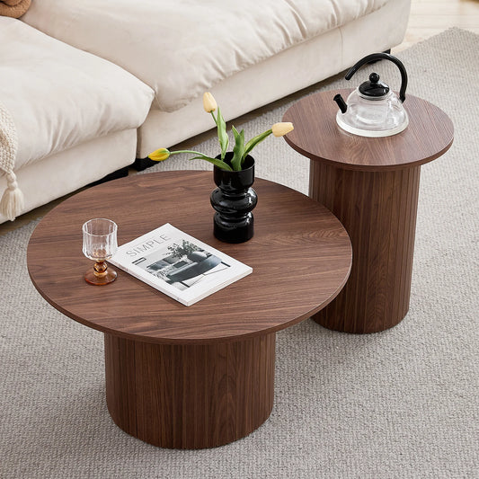 Table basse Prosper — bois, ronde