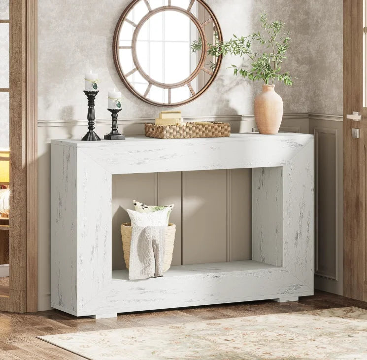 Console Edmond — métal, style industriel, rangement intégré