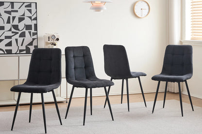 Chaise Perrine — velours, métal, design contemporain, lot de 6